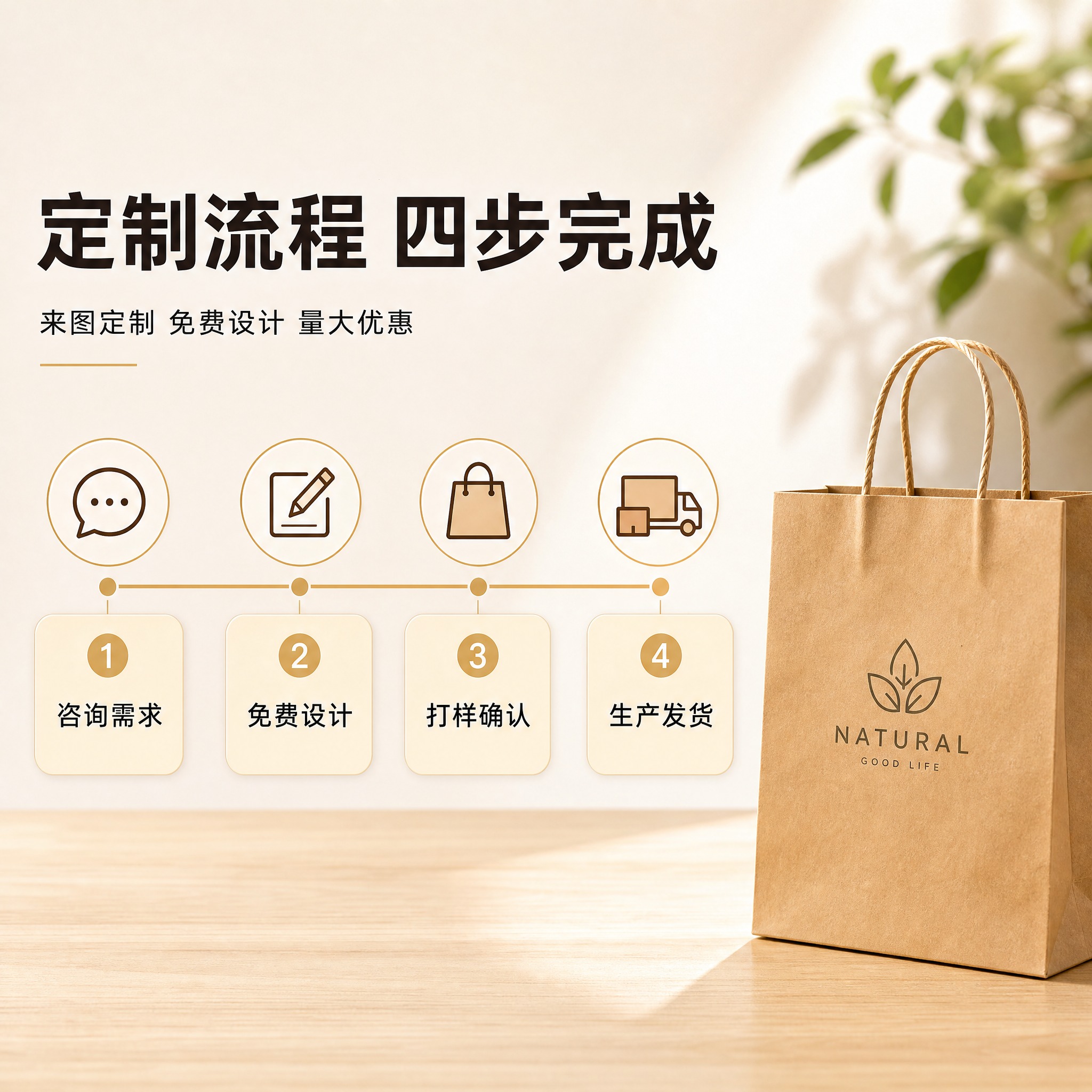 [主图3] 定制流程与体验图：用时间轴流程说明下单到收货的全过… - 图片创意预览