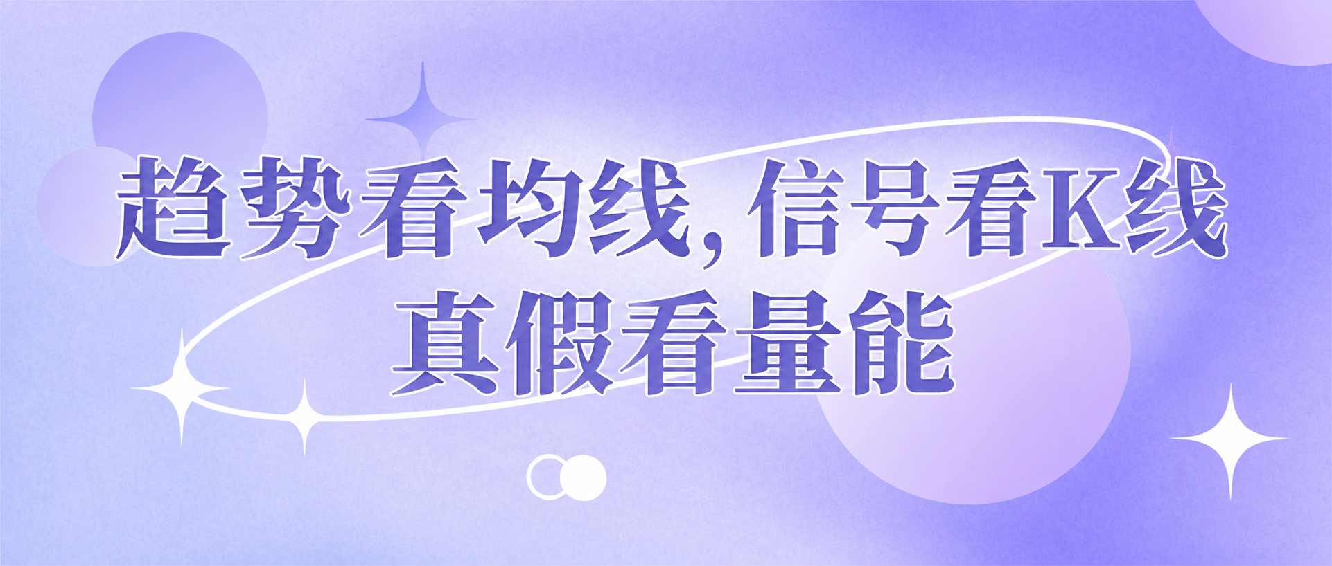 将图中的文字替换为：第一行“趋势看均线，信号看K线”，第二行“… - 图片创意预览