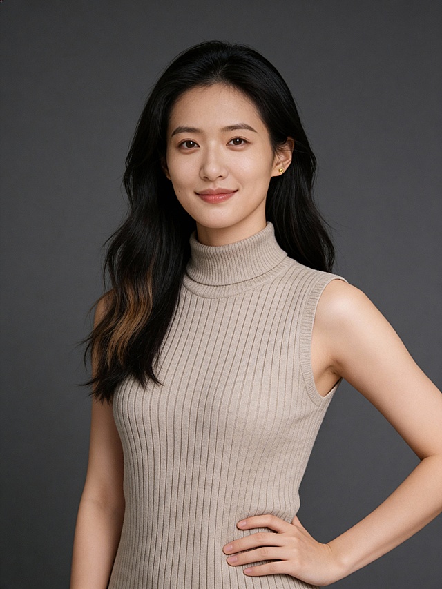 高智领英高管棕色上衣女士形象照