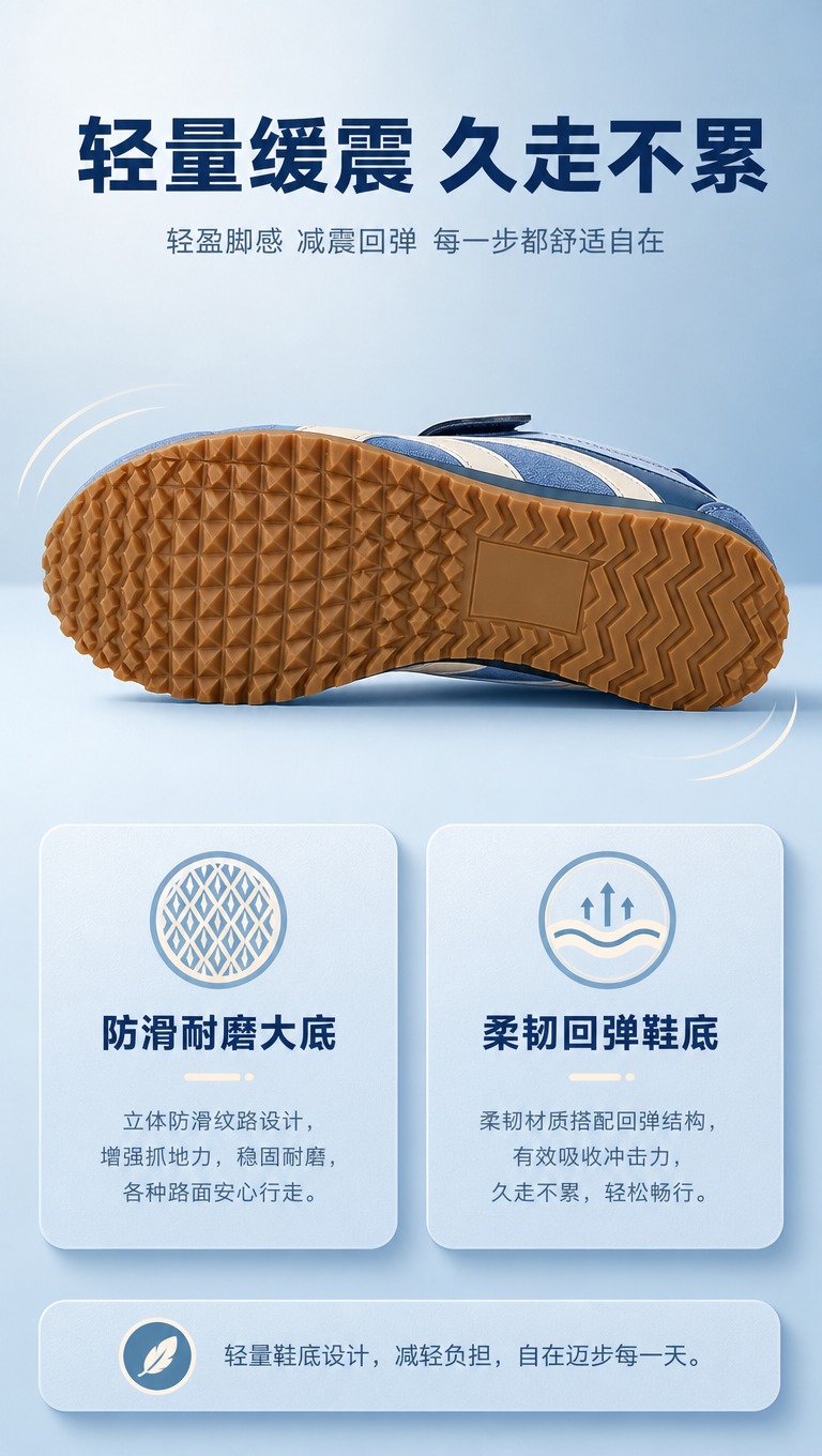 [商品] 使用【图1】雾霾蓝拼米白魔术贴运动鞋；商品处理：保留… - 图片创意预览