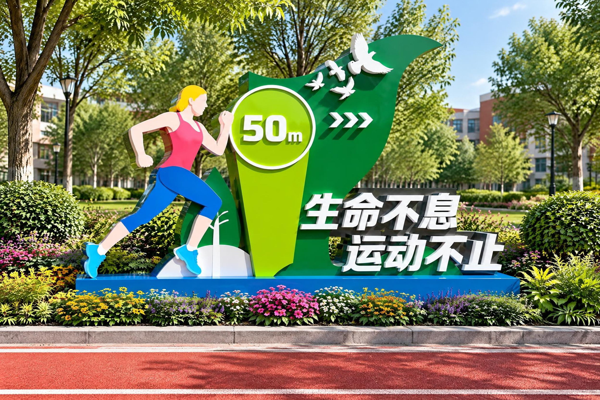 切换为正视图，雕塑正对镜头，正面平视角度，完整展示雕塑正面的所… - 图片创意预览
