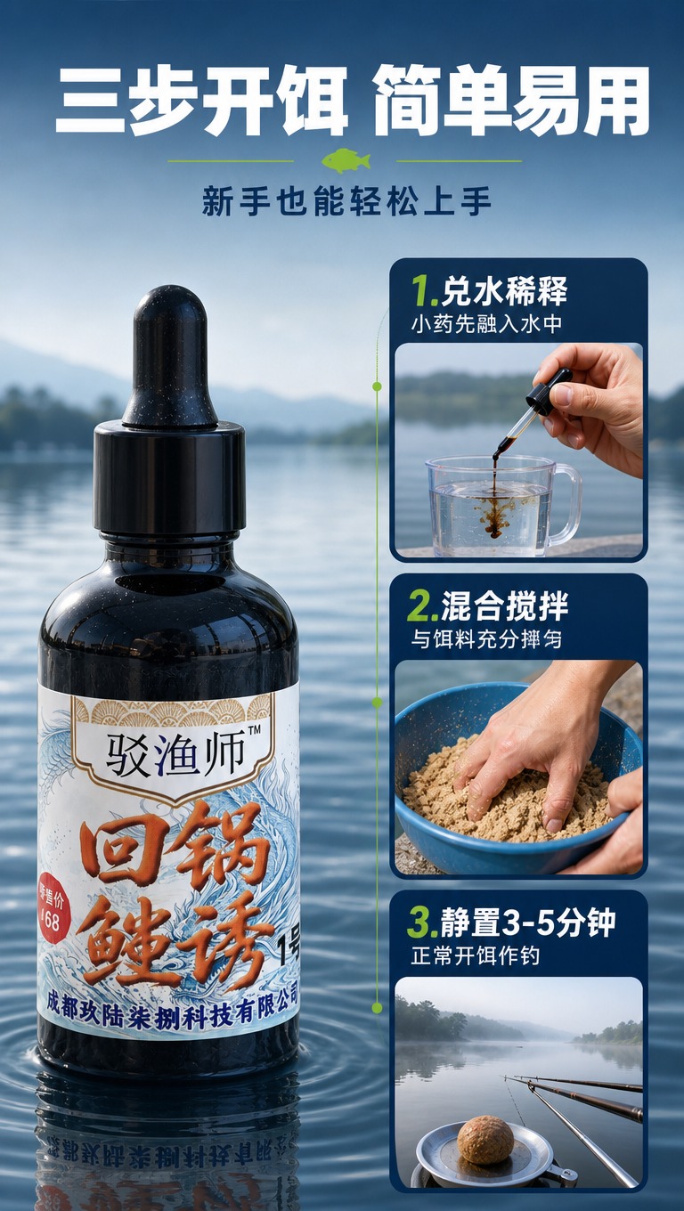 [商品] 使用【图1】驳渔师回锅鲢诱1号黑色滴管瓶产品；保留黑… - 图片创意预览