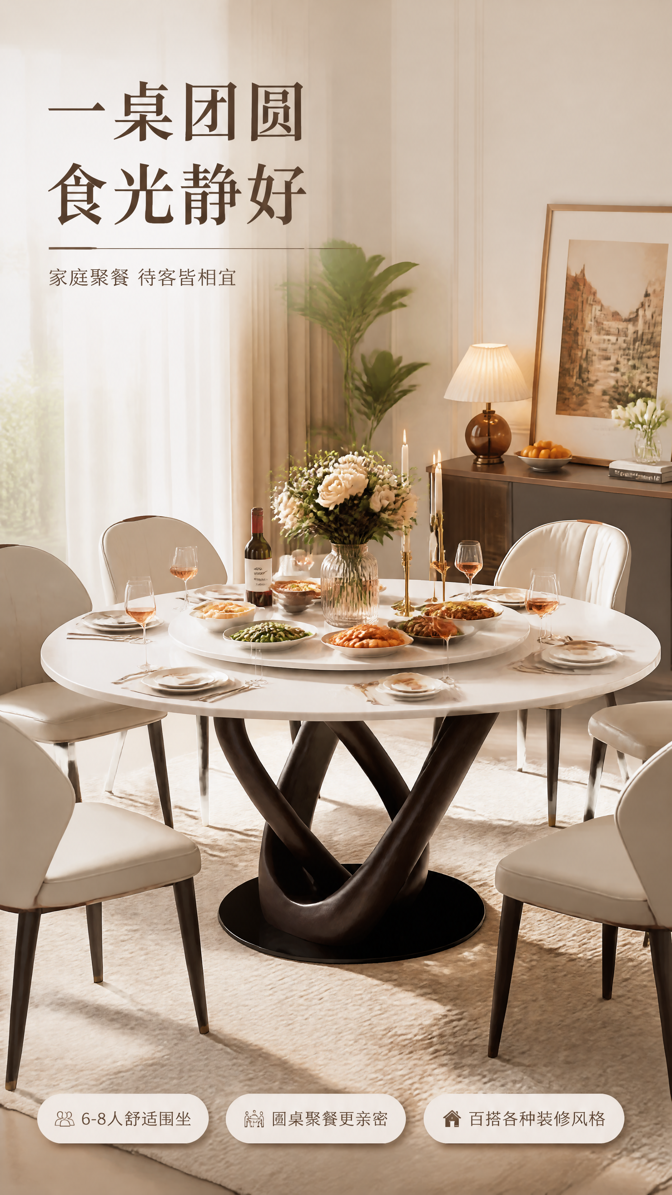 [第5张] 场景体验页 - 家庭用餐亲友聚会餐厅使用场景。本张… - 图片创意预览