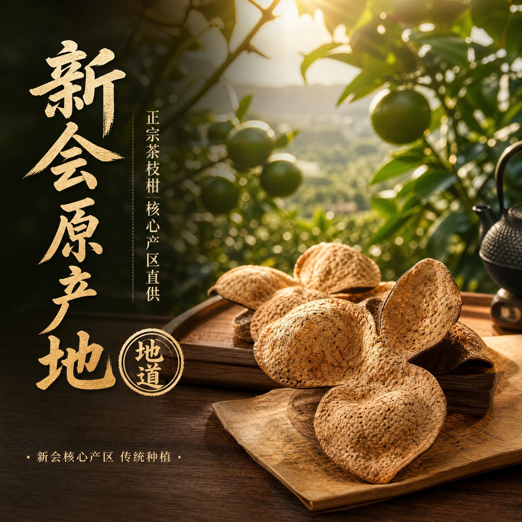 [主图-2] 新会陈皮产地溯源主图，核心任务是证明新会原产地正… - 图片创意预览