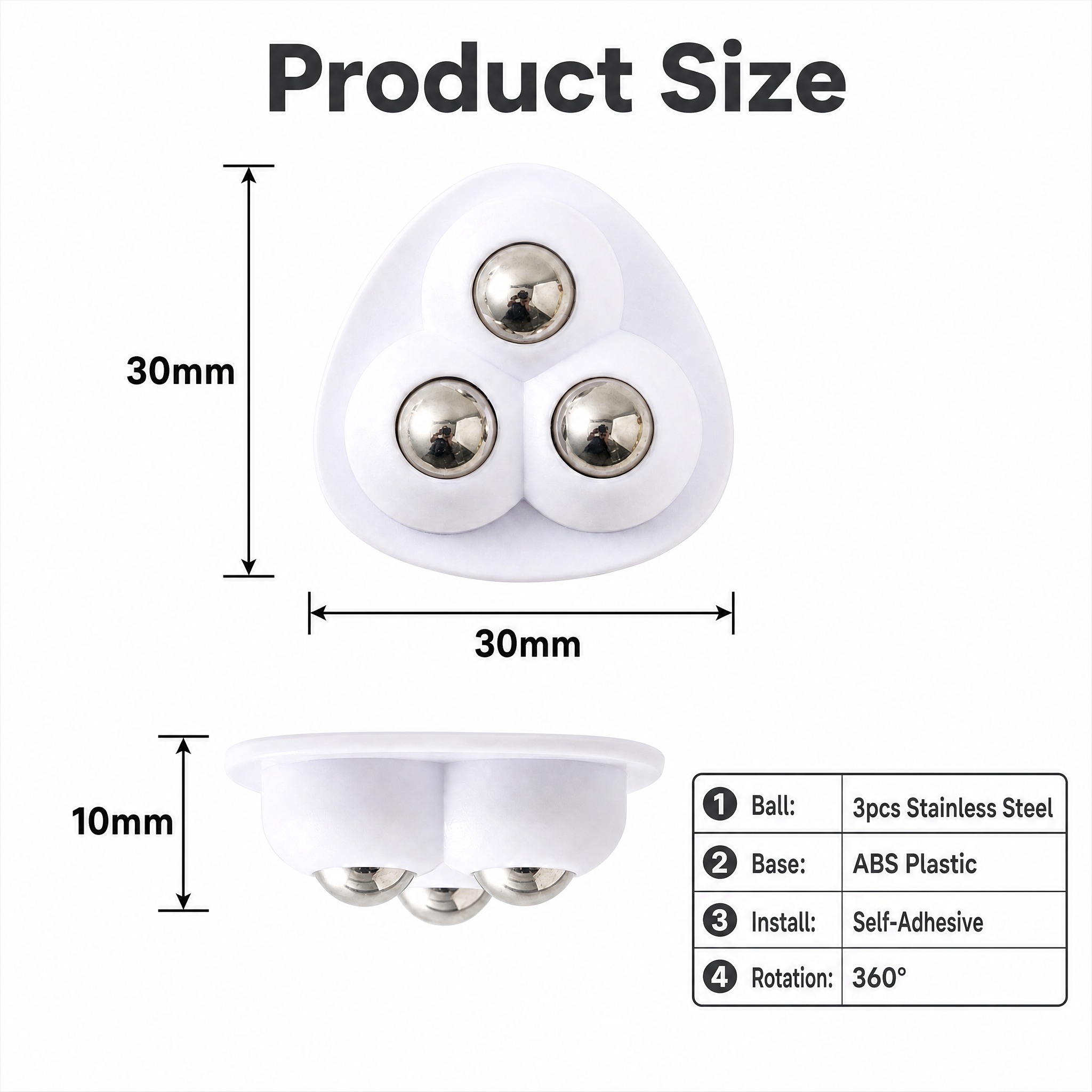 [主图-6] Self Adhesive Caster Whe… - 图片创意预览