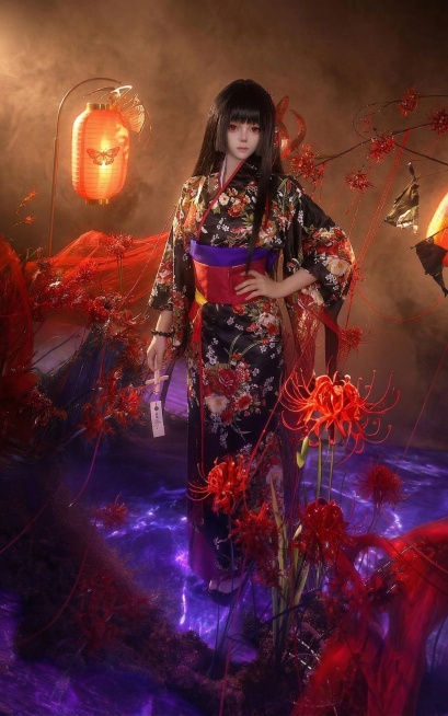 蓝色区域变成发光的深紫色水预览效果