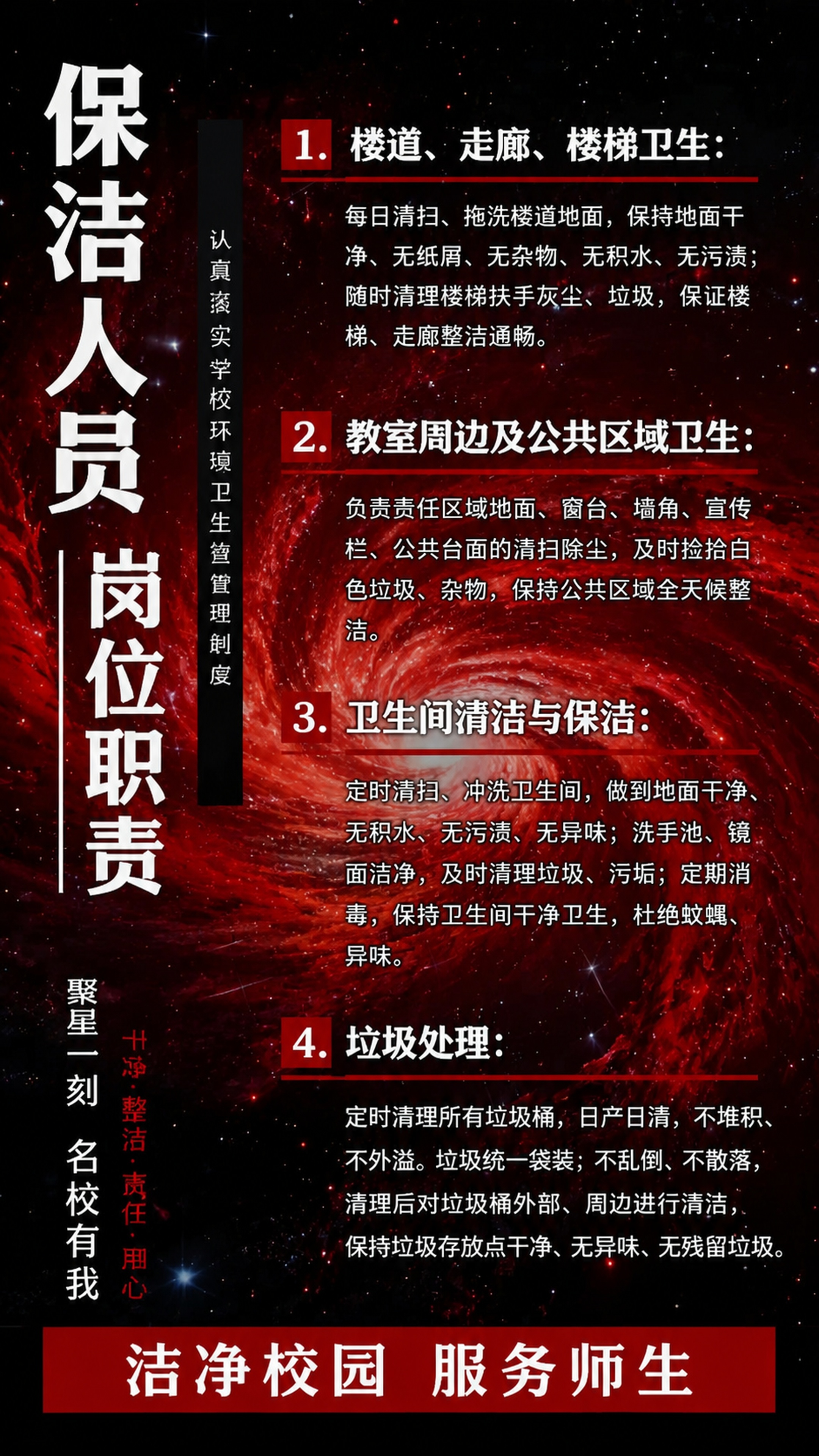 参考原图片的红黑星空漩涡版式骨架、配色和构图，替换文案内容为保… - 图片创意预览