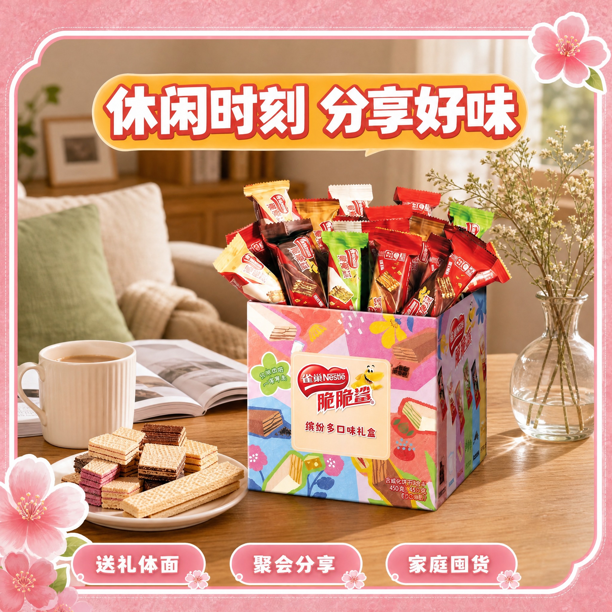 [主图3优化] 去掉中秋节日元素，改为日常休闲下午茶场景。 [… - 图片创意预览