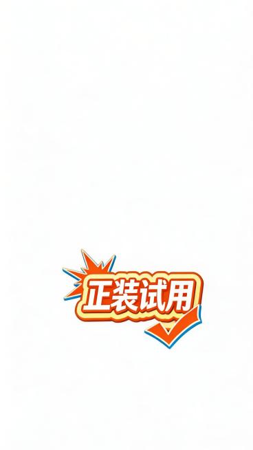 把图中的“超值”文字替换为“正装试用”，保持贴片的样式、配色、装饰元素完全不变预览效果