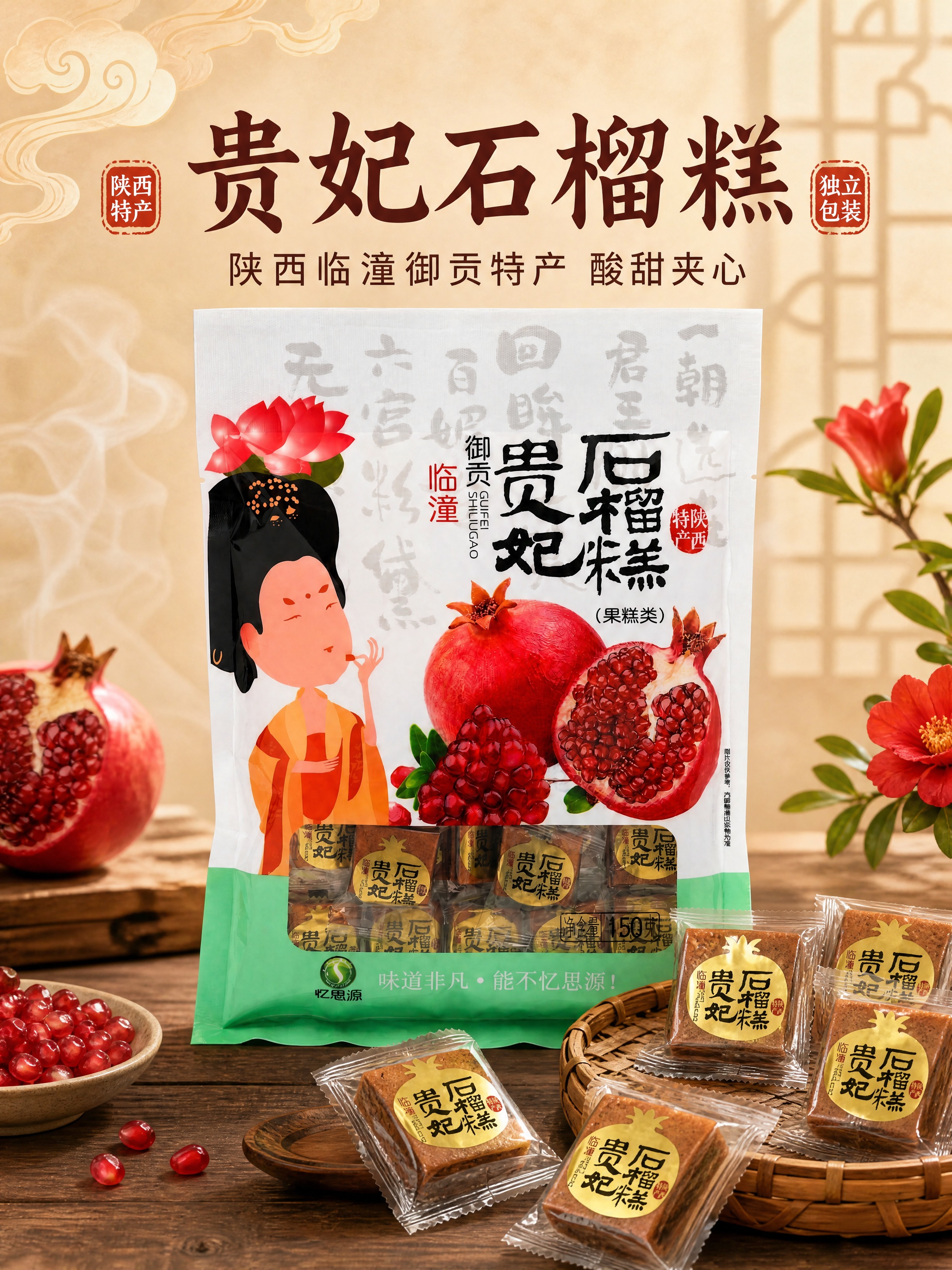 [商品] 使用【图9】贵妃石榴糕外袋包装图和【图1】竹篮独立小… - 图片创意预览