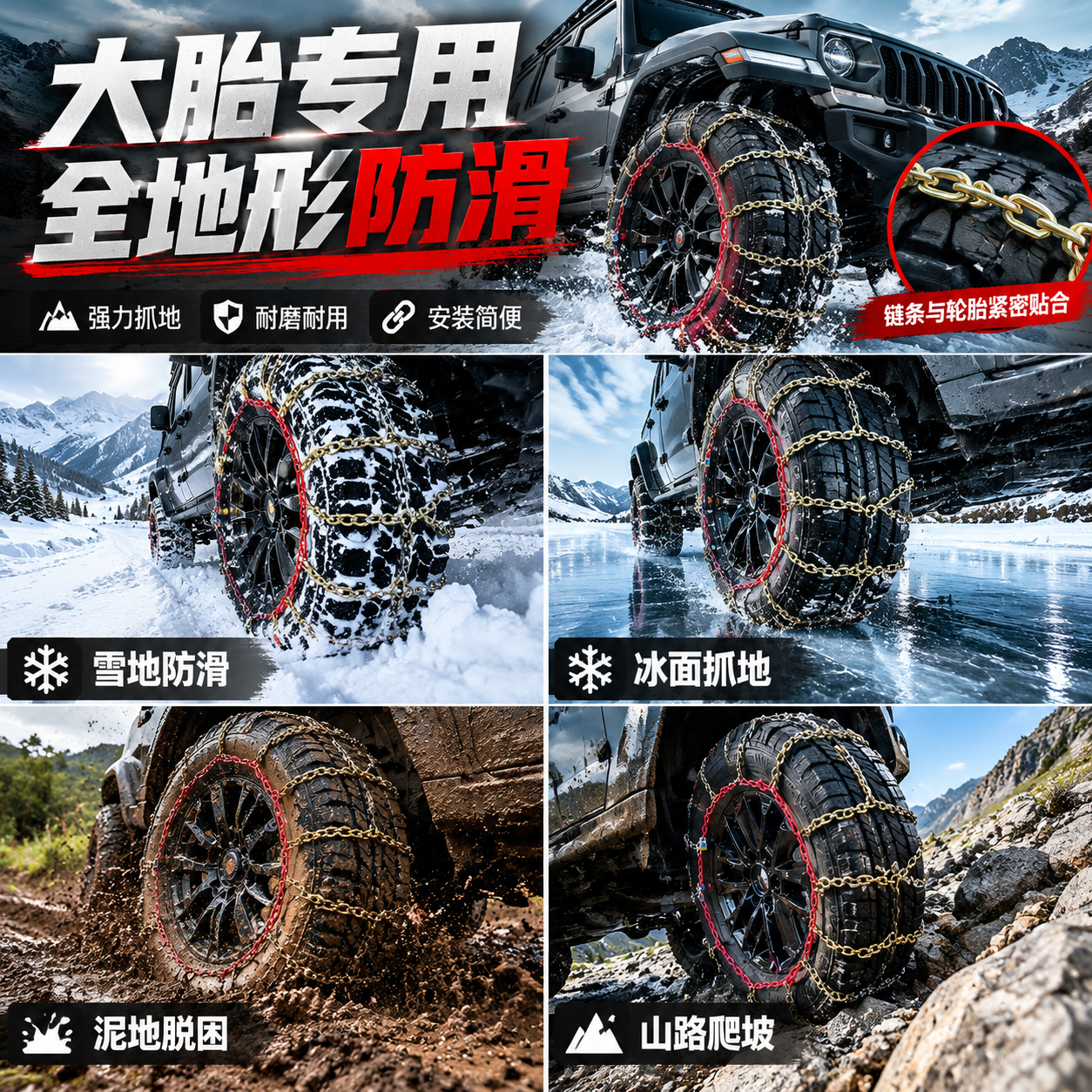 [主图-4] 场景适用 越野雪地冰面多路况防滑效果展示 [统一… - 图片创意预览