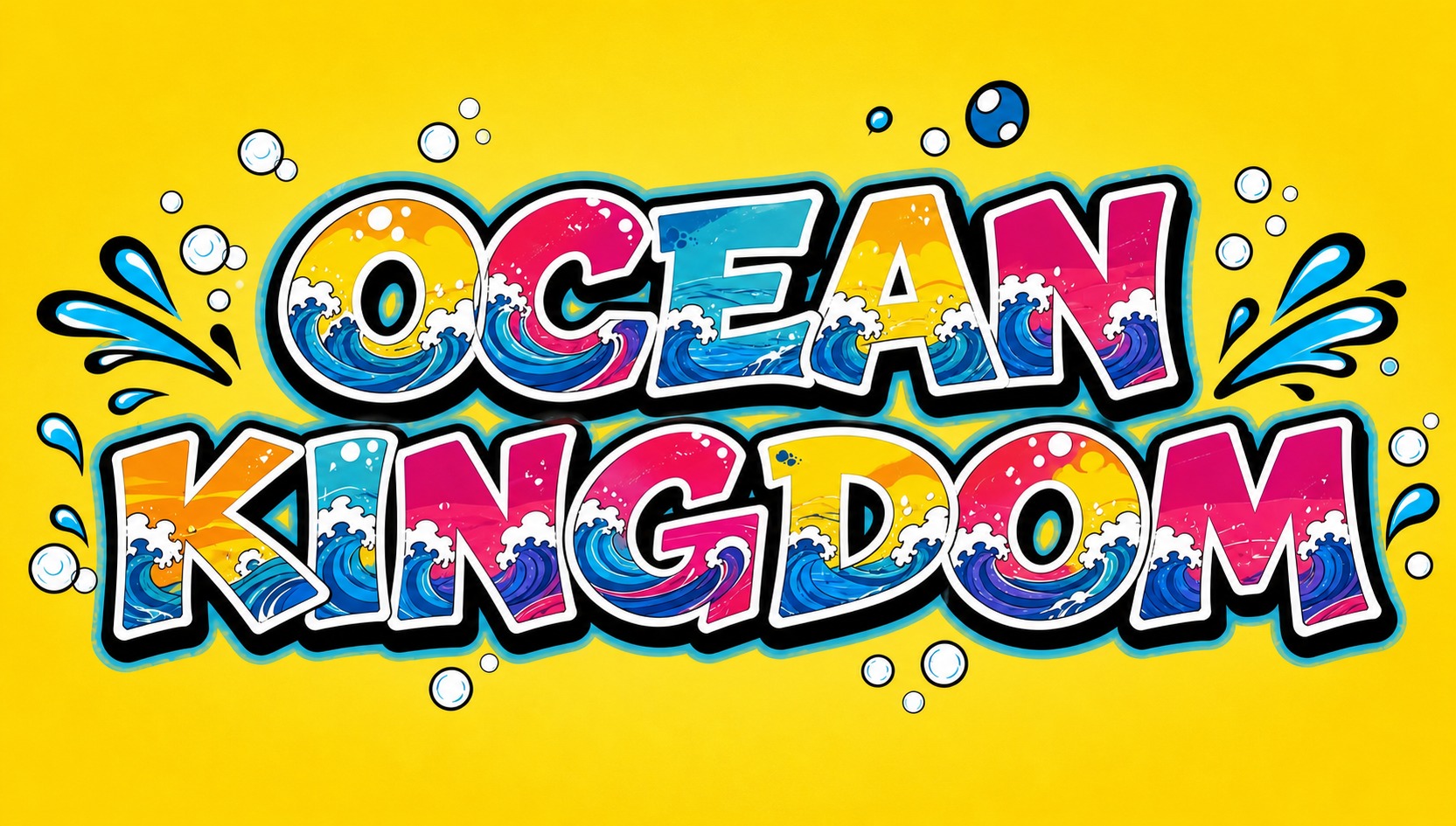 基于参考图进行修改：提取画面中央的"OCEAN"和"KINGD… - 图片创意预览