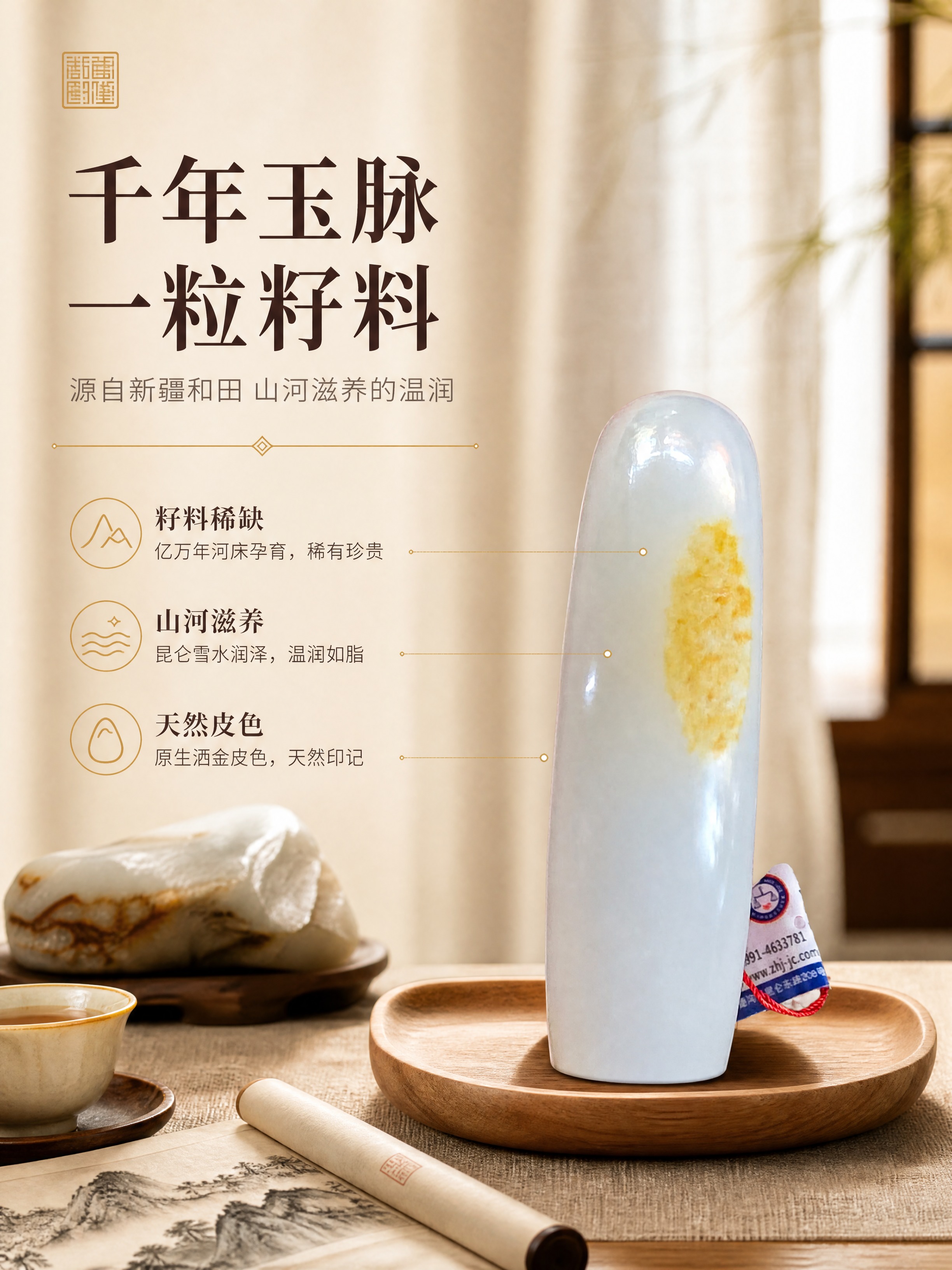 [商品] 使用【图2】新疆和田籽料羊脂玉平安镯侧面：保留弧形外… - 图片创意预览