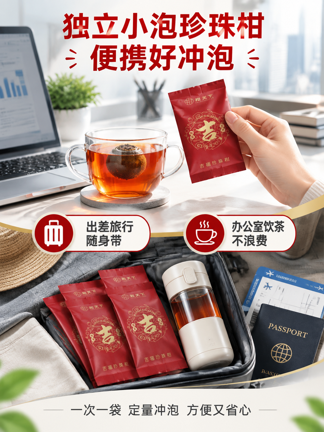 [主图-4] 独立小泡便携卖点图，突出一次一颗、便携好冲泡、出… - 图片创意预览