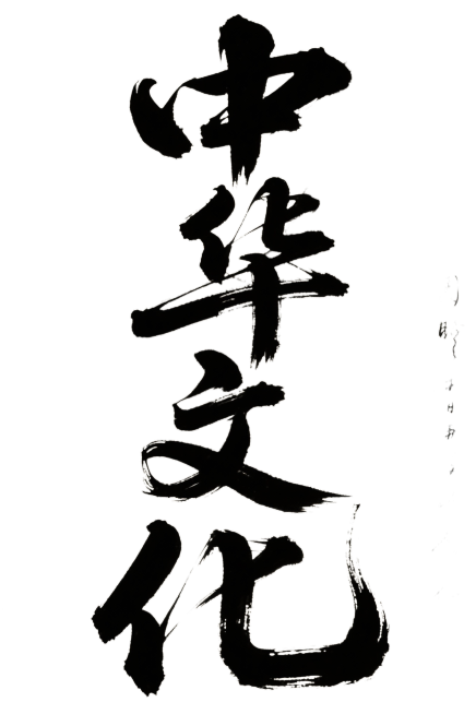 生成一个内容为：中华文化，书法字    竖排预览效果