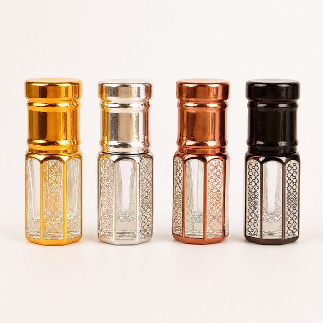 [Main Image] Mixed color set Middle Eastern glass rollerball perfume bottles. [Atmosphere Style] Hig预览效果