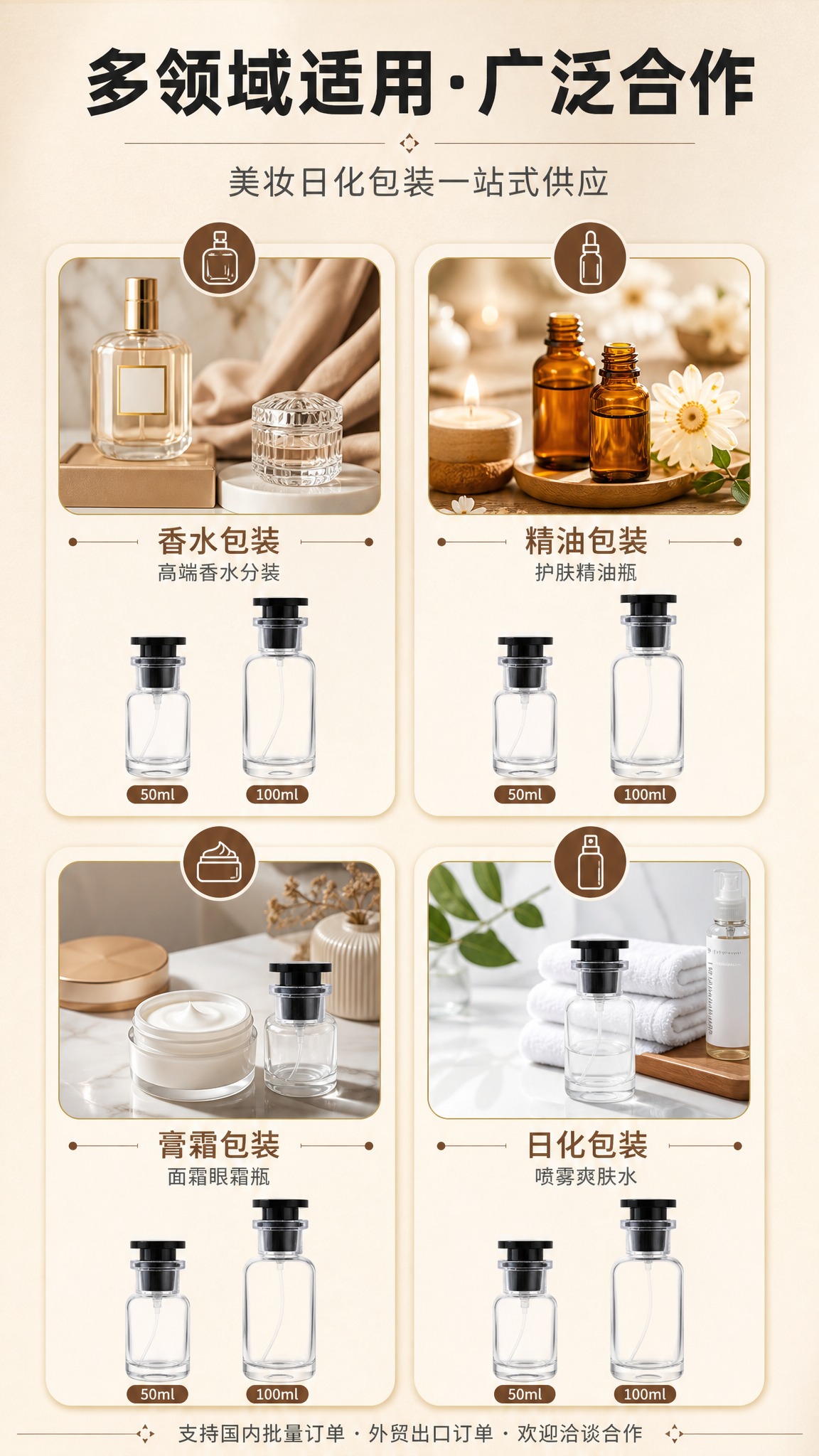 [商品] 使用【图1】【图4】透明卡口玻璃香水瓶（50ml与1… - 图片创意预览