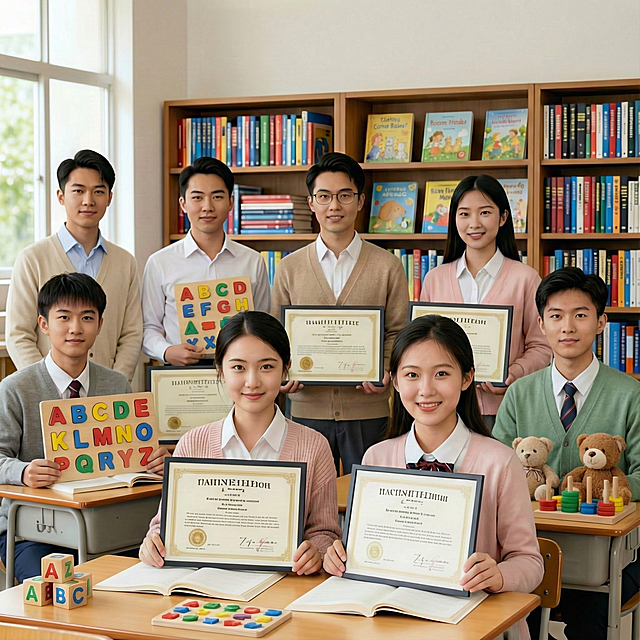 证书不要，老师们要看起来像做早教的老师