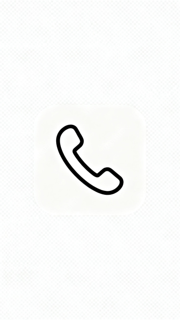 联系电话小logo，简洁设计，纯白色背景，PNG格式，电话听筒线条图标，整体干净简洁预览效果