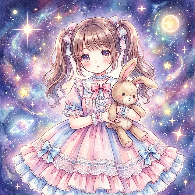 生成10个超级可爱的动漫小女孩图片，要不同风格的