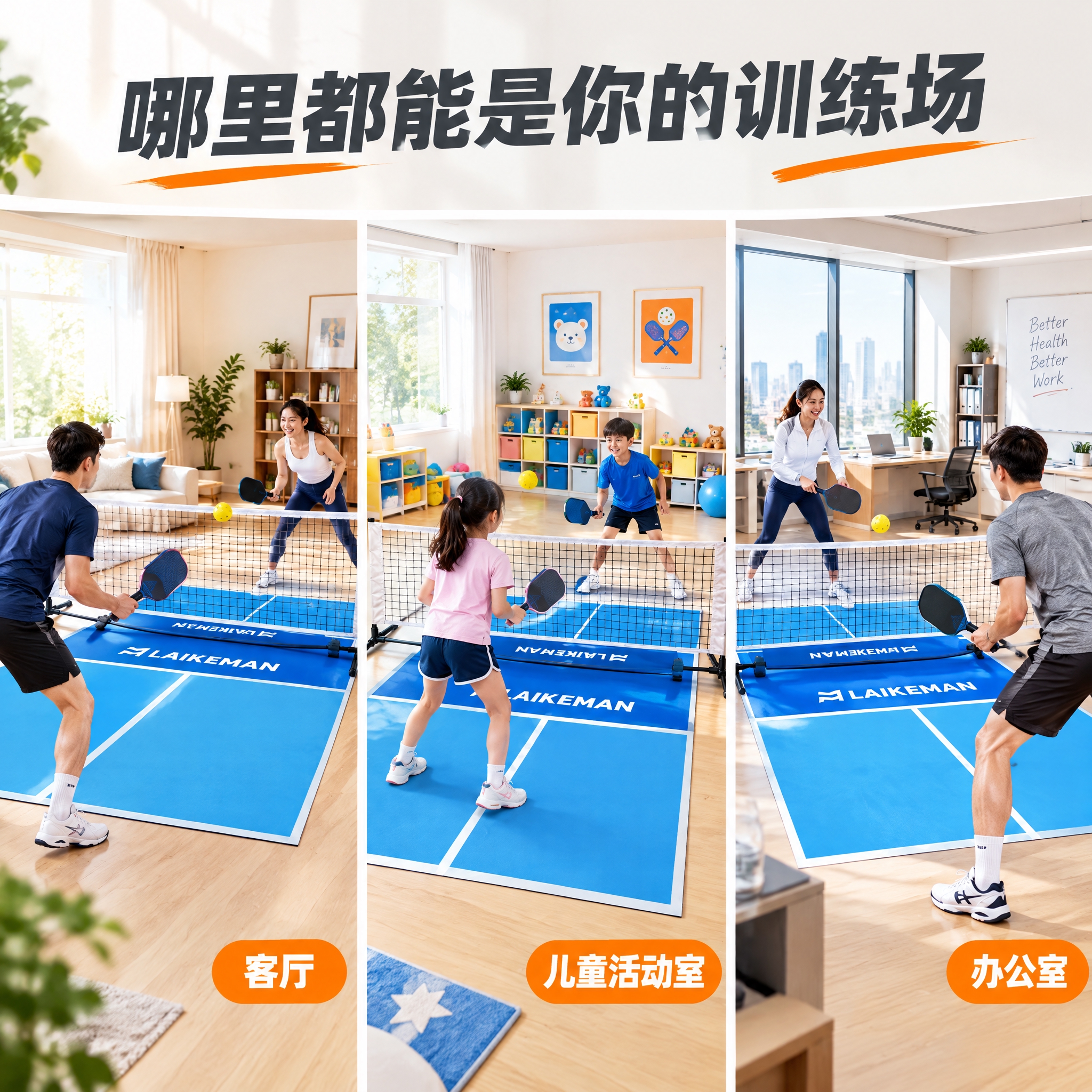 主图4场景带入图 三联三宫格横向排列 明亮家居运动风 自然光感… - 图片创意预览