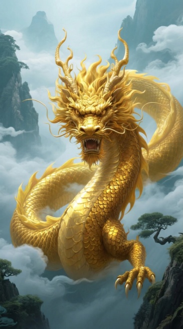 龙变成金灿灿的颜色预览效果