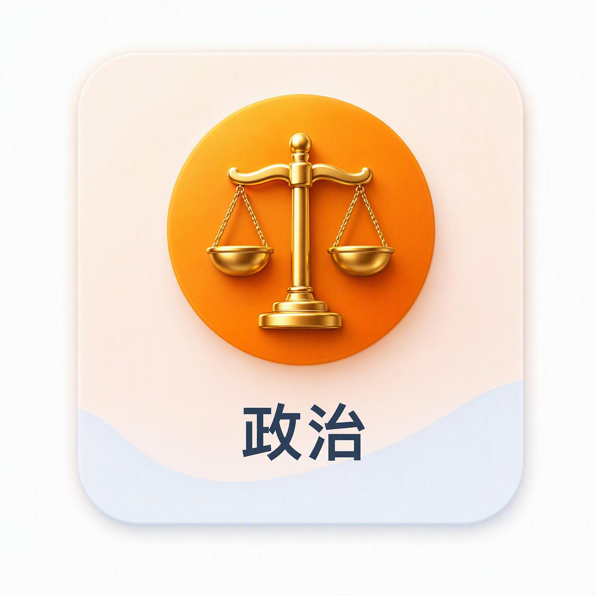 保持原图整体布局和圆角方形卡片结构，将中央的天枰替换为立体感更… - 图片创意预览