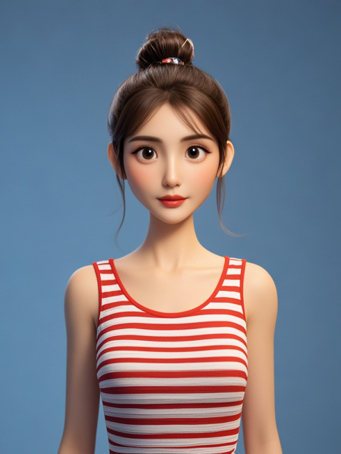 职业形象照，纯色背景，3D卡通风格，皮克斯预览效果