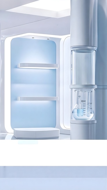 Create lab equipment: empty, clear test tubes and beakers.预览效果