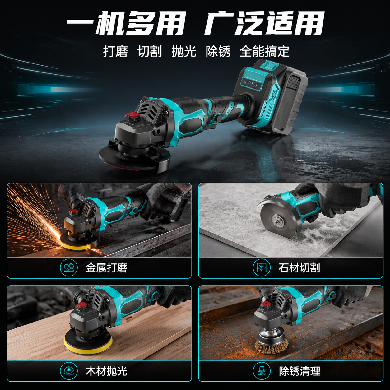 [主图-4] 多场景适用图，主题为一机多用，展示多种应用场景与… - 图片创意预览