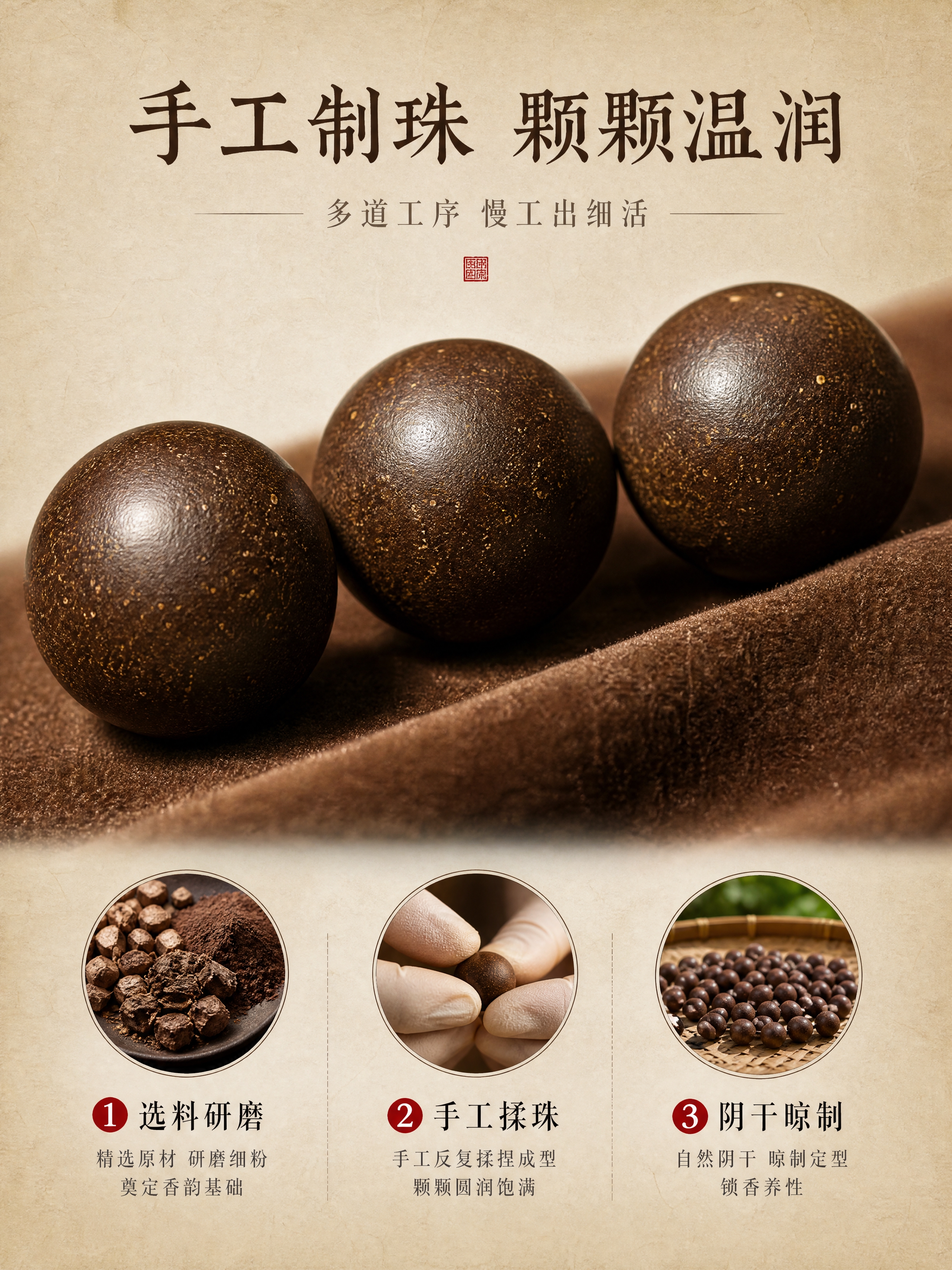 [商品] 使用【图1】木香息肌合香珠手串；保留深棕色圆珠、表面… - 图片创意预览