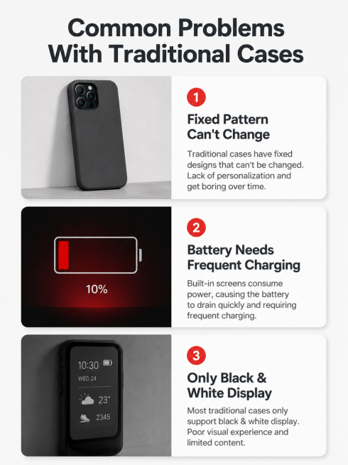 [Page 2] AliExpress detail page - Pain points of traditional phone cases. [Atmosphere Style] Clean i预览效果