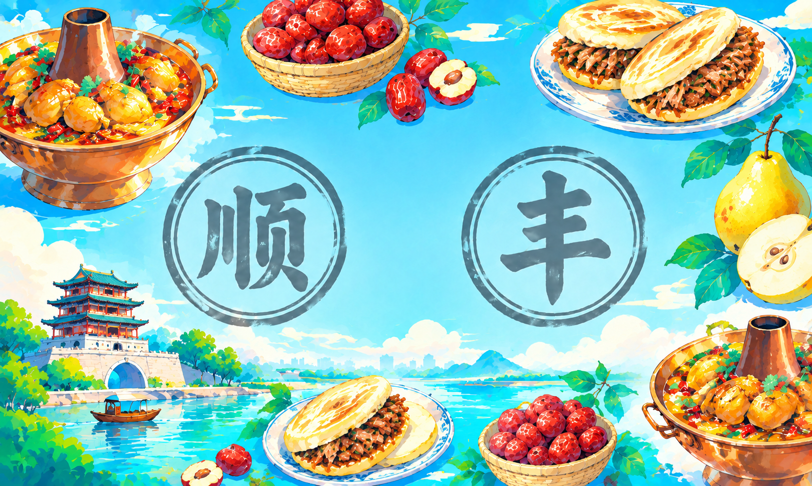 将第一张背面集章卡的色调和风格修改为与第二张正面图一致：由素雅… - 图片创意预览