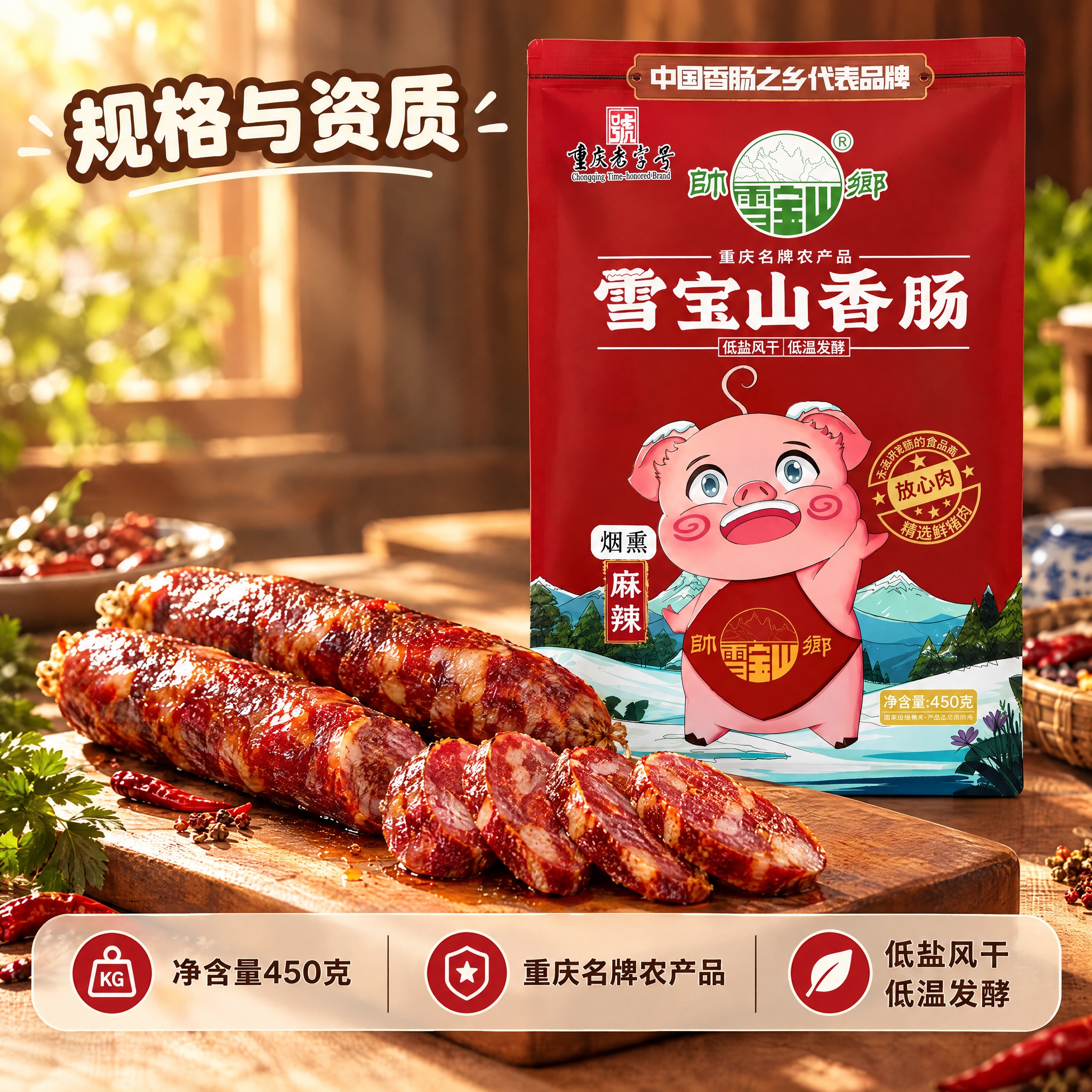 抖音电商主图规格资质页（1:1方形，中文，暖调食欲实拍）：上下… - 图片创意预览