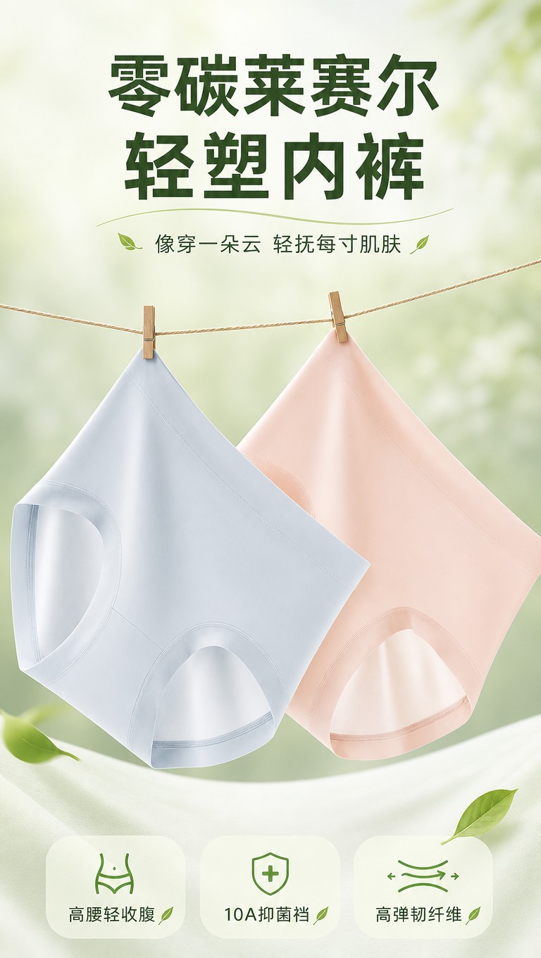 [商品] 使用【图4】【图5】高腰无痕内裤；商品处理：保留高腰… - 图片创意预览