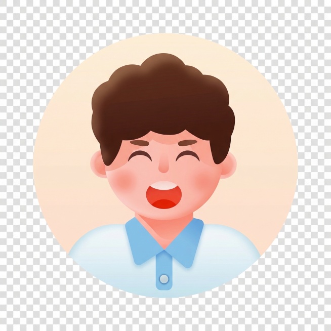 裁剪出图片中左下方的儿子头像，保留圆形边框预览效果