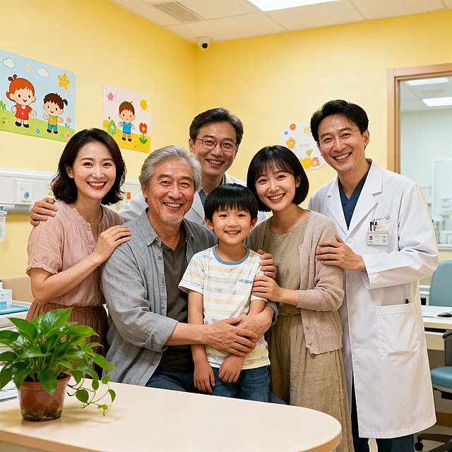 想要患者和医生和孩子的大合照