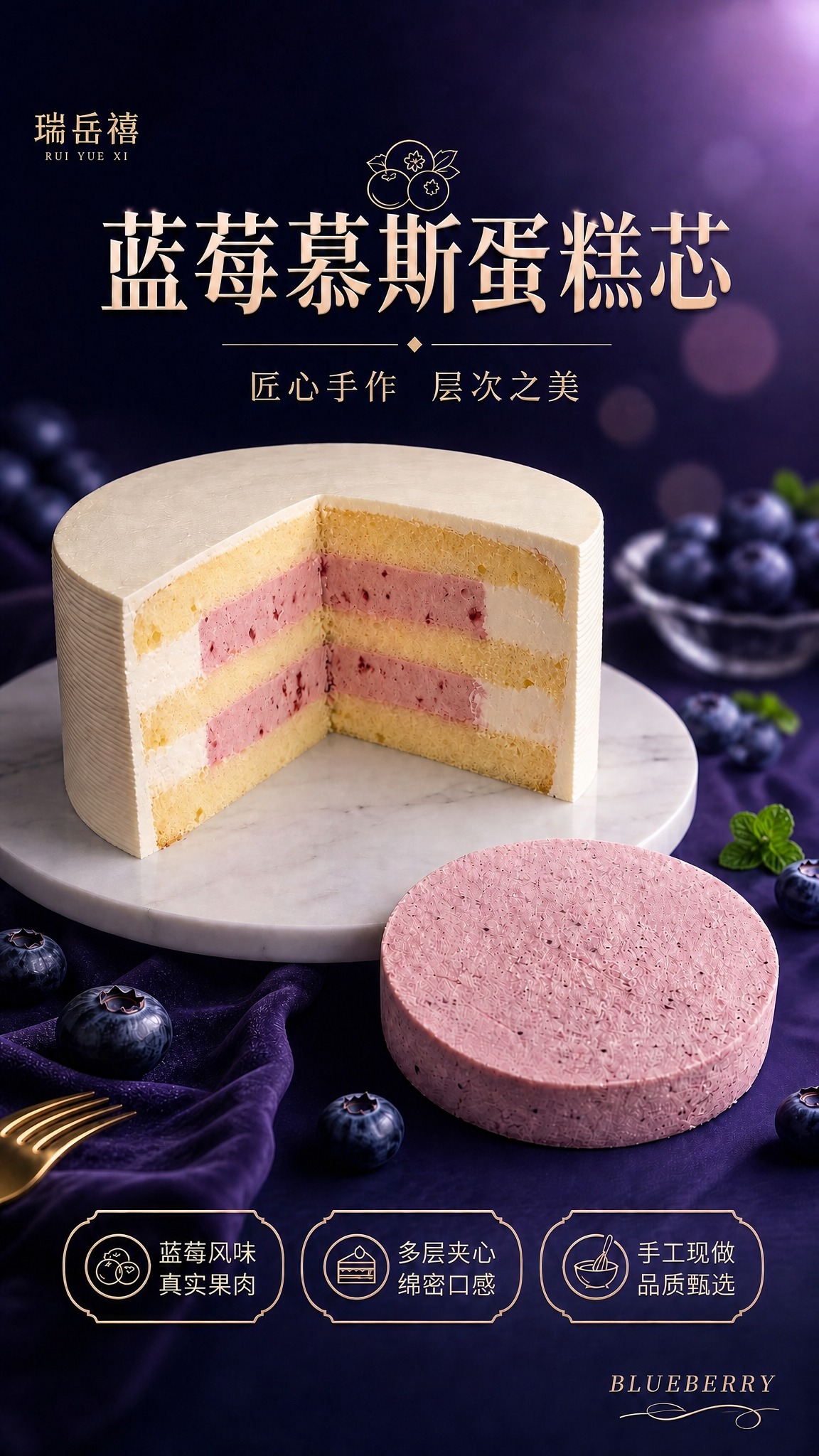 去掉左上角"瑞岳禧"文字上方的圆形山形图标，只保留"瑞岳禧"三… - 图片创意预览