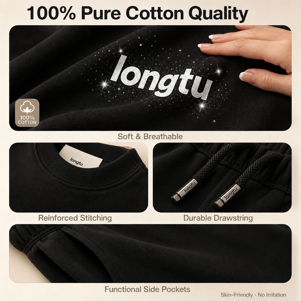 [商品] 使用【图1】黑色100%纯棉Oversized落肩T… - 图片创意预览