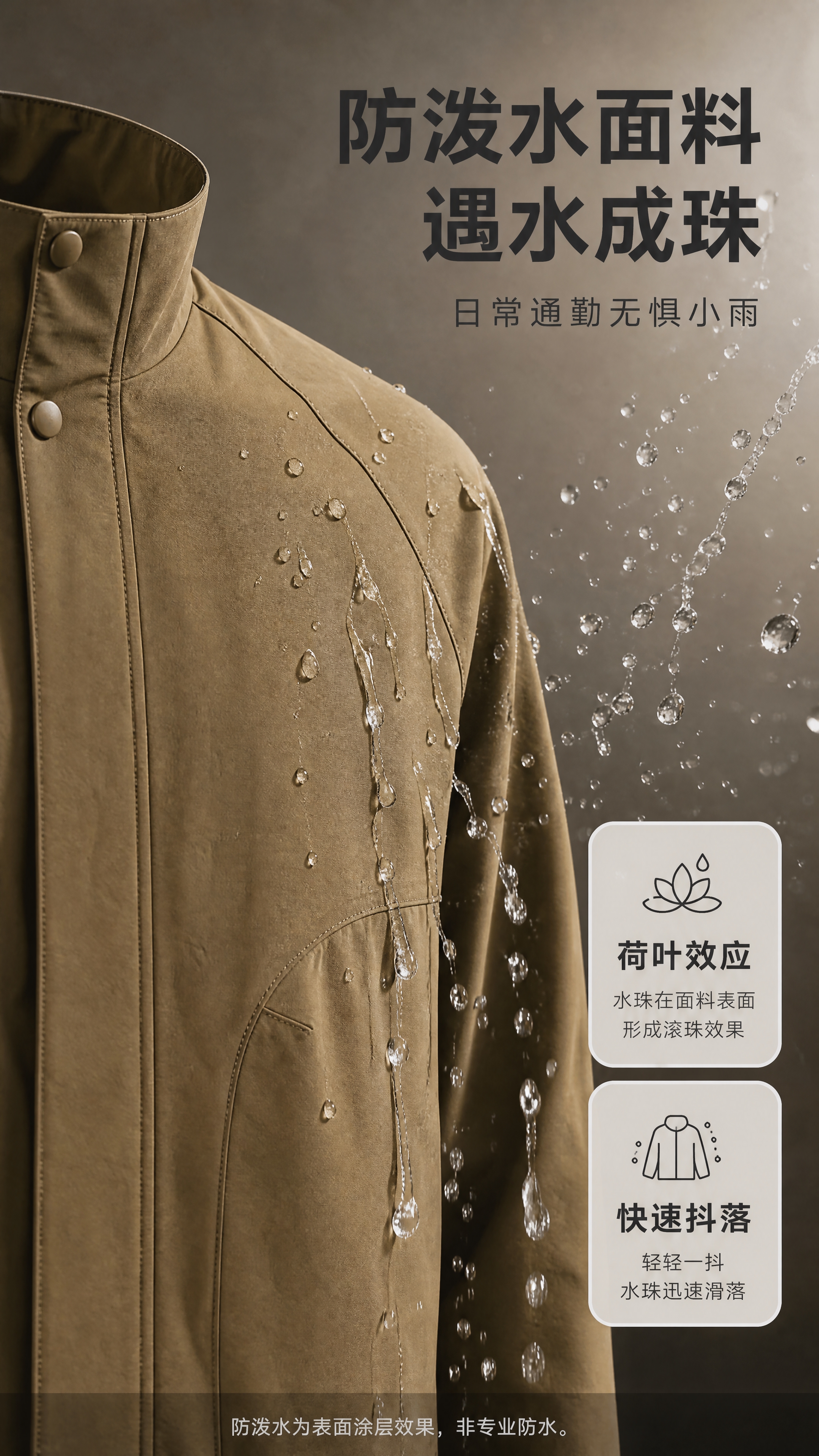 [商品] 使用【图1】卡其色立领男士机能夹克；商品处理：保留立… - 图片创意预览