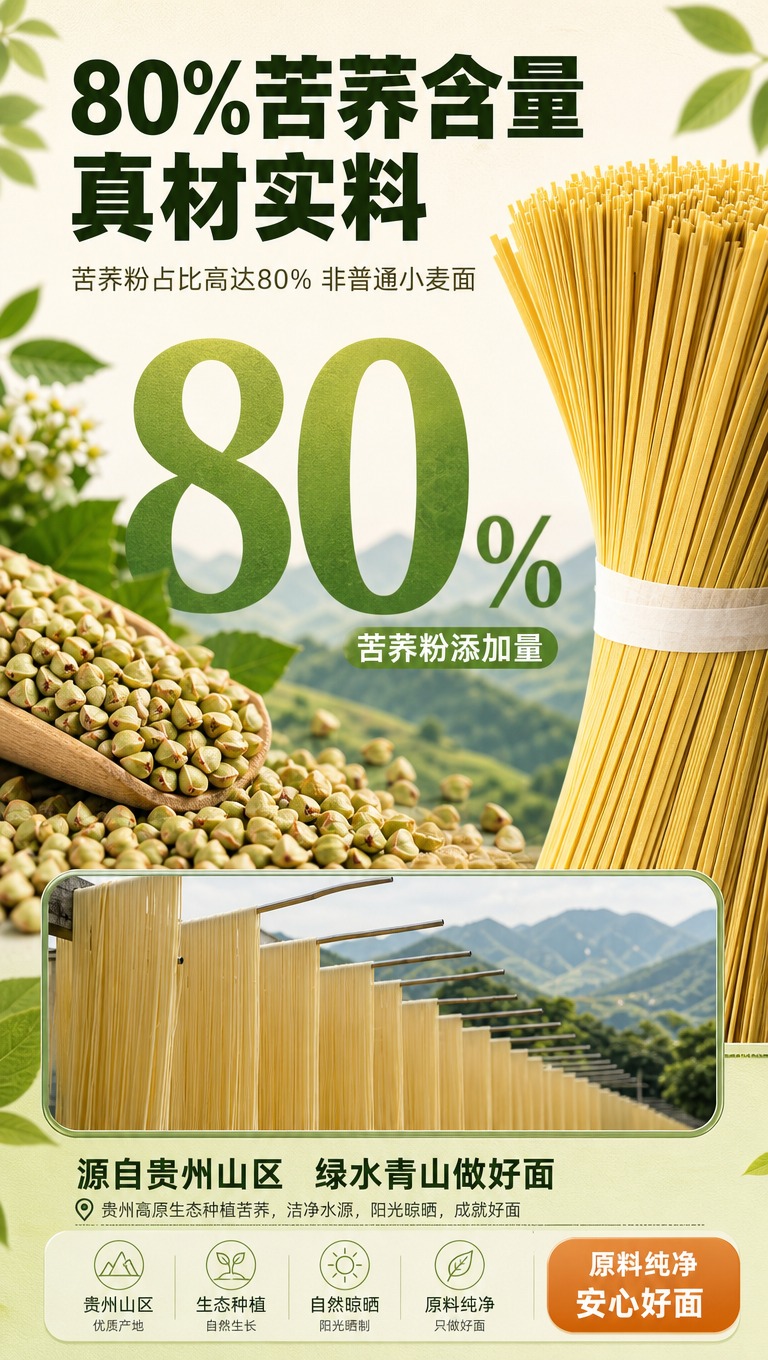[商品] 使用【图8】干面条特写图和【图6】挂面晾晒场景图；保… - 图片创意预览