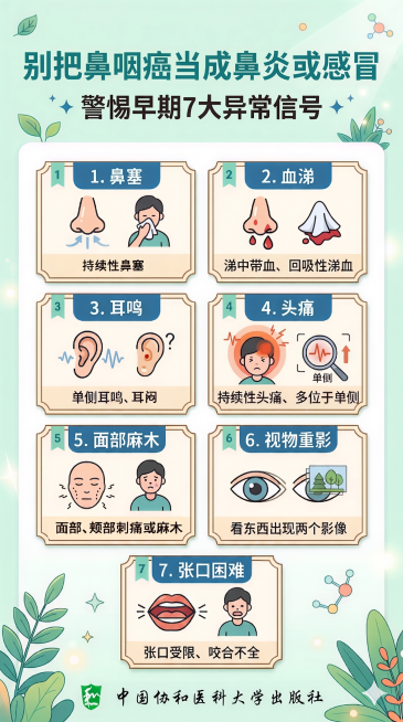 修改这张医疗科普图，只修改第六个方框里的文字，将“看东西出现两个影像”中错误的“影”字替换为正确的“影”字，保持图片的整体布局、所有其他文字、图案、颜色和风格完全不变。预览效果