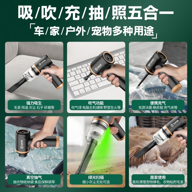 增加这张商品功能展示图的清晰度，保留所有原文字和画面内容预览效果