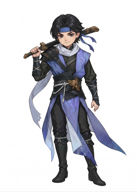 将人物修改为2D Q版比例形象，保留原画风和服饰细节预览效果