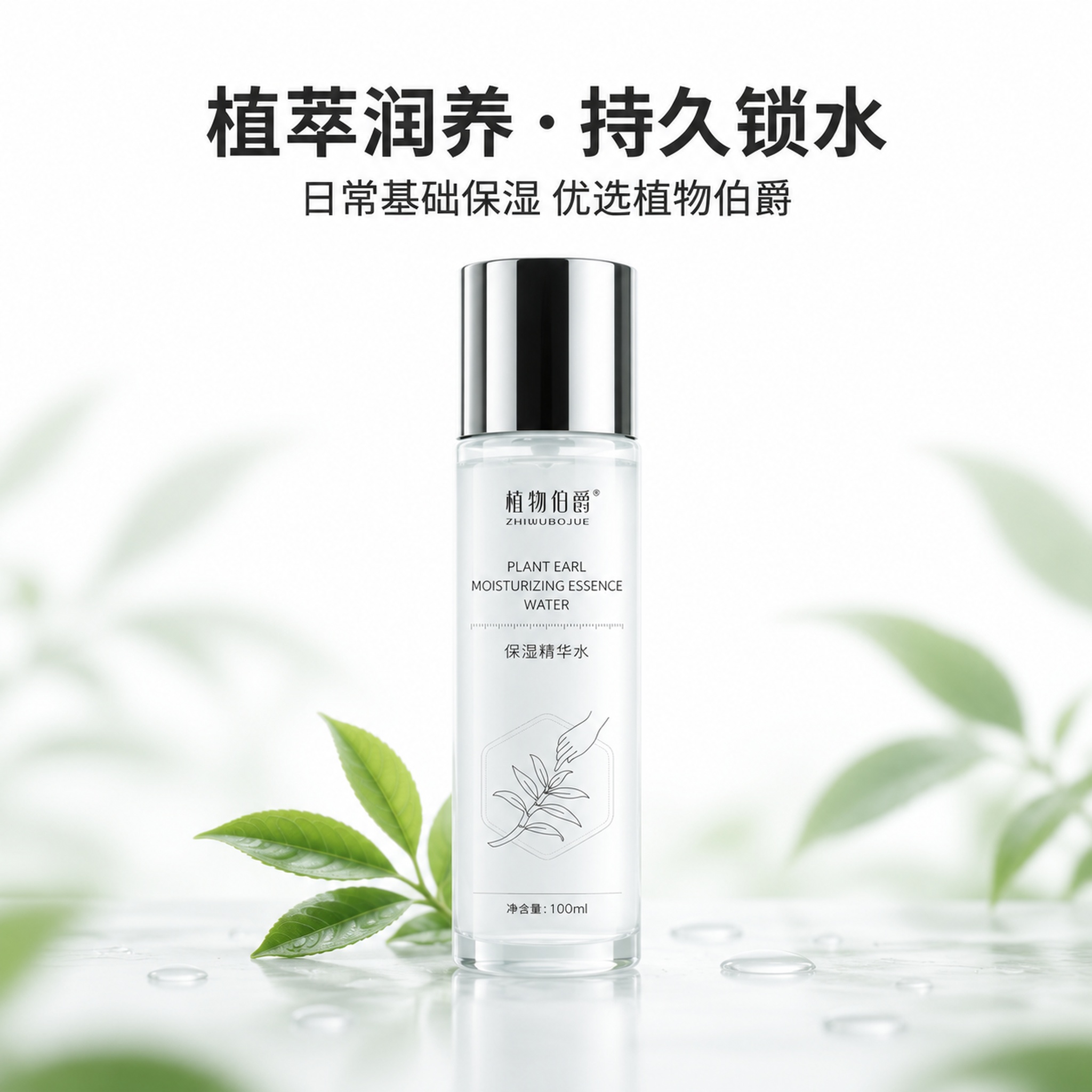 电商主图，正方形1:1，极简轻奢植萃风格，干净通透高级感。画面… - 图片创意预览