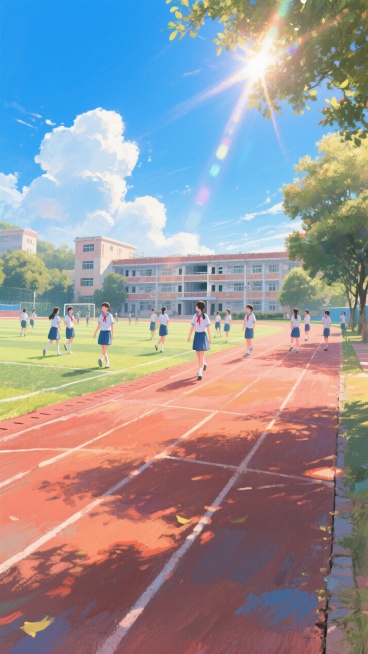 蓝天白云 一束强烈的阳光洒在跑道上  教学楼 操场  学生
树荫围绕 高饱和度 细腻 治愈预览效果