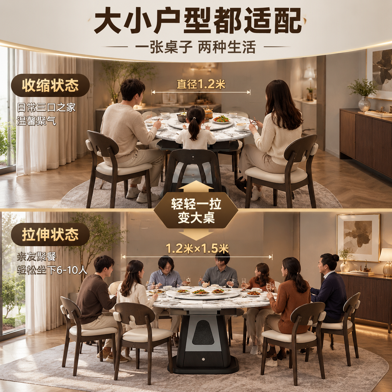 [主图-6] 主题：尺寸规格与空间适配展示，帮助用户判断收缩与… - 图片创意预览