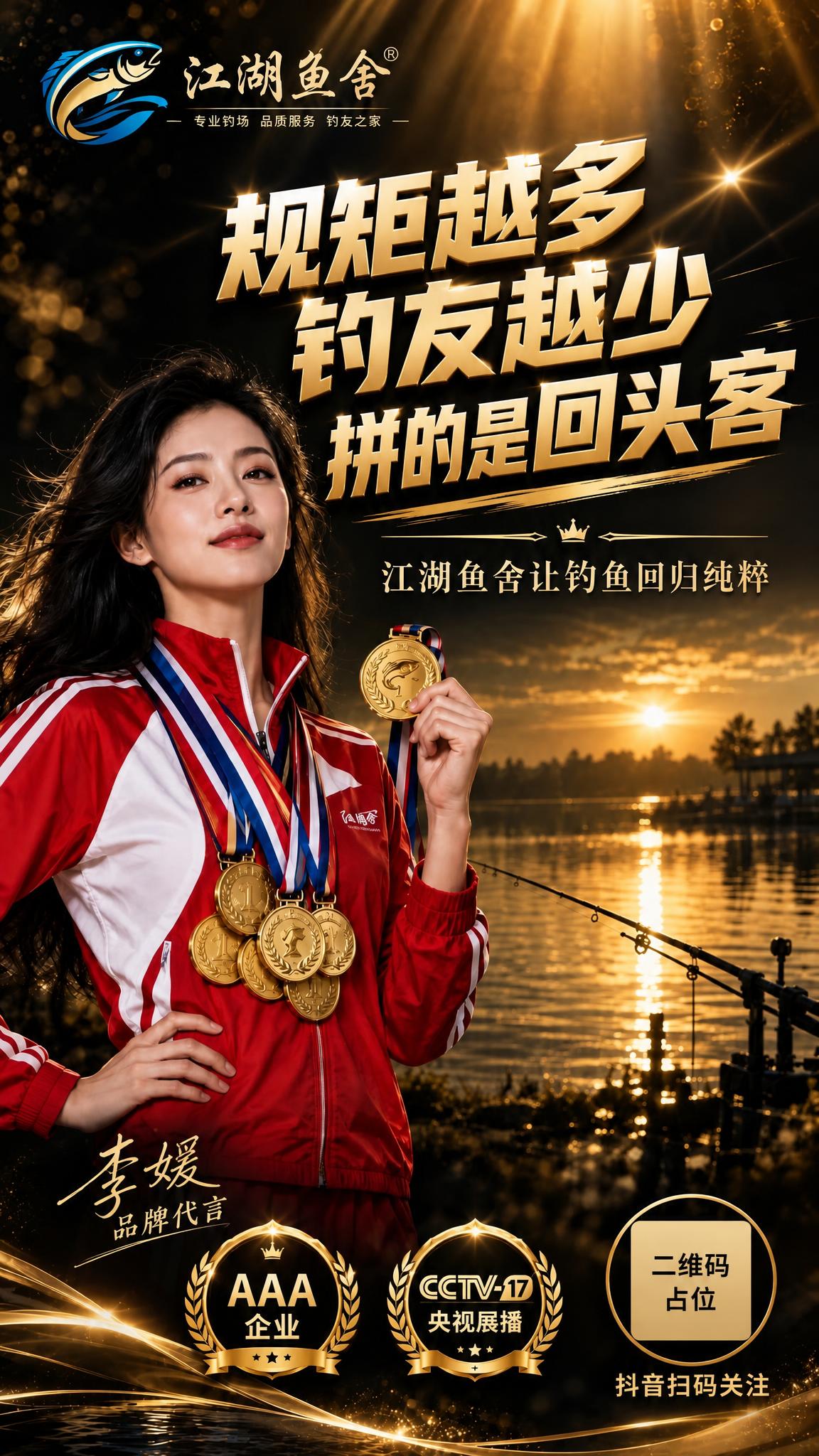 参考图2的版式骨架和黑金夕阳氛围，复刻海报结构：左上角品牌lo… - 图片创意预览