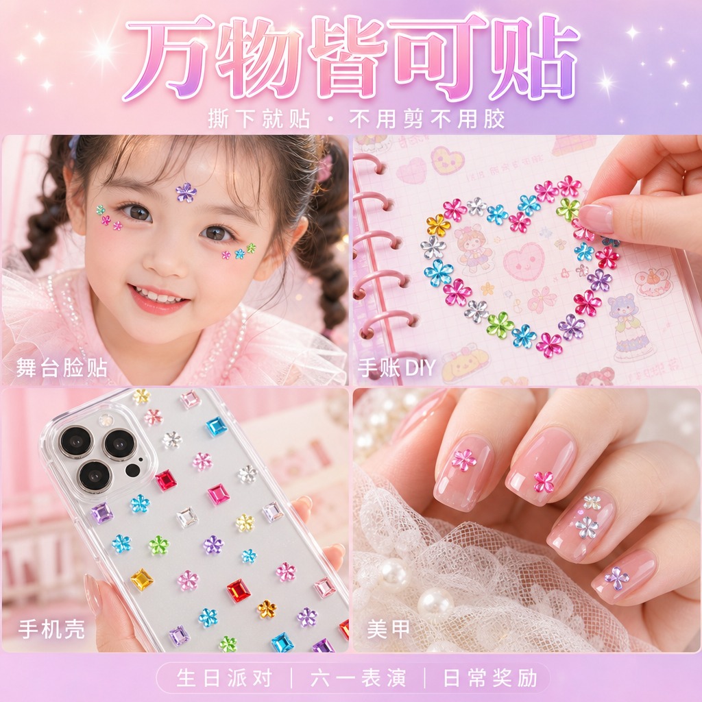 1:1 正方形电商主图，马卡龙清新风结合软萌少女风，背景为甜心… - 图片创意预览