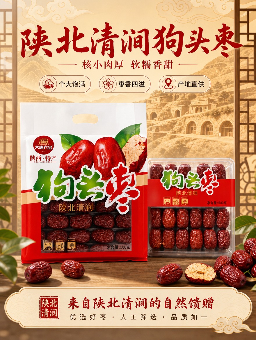 [商品] 使用【图8】狗头枣外包装袋正面图、【图1】内盒包装图… - 图片创意预览